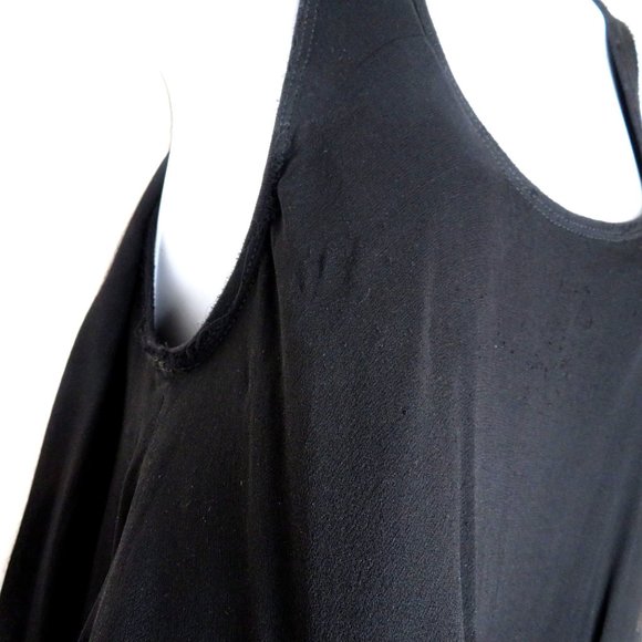 Vintage Elizabeth & James Layered Tunic Tank Top S Black Silk Cotton Small Snags - Picture 8 of 16